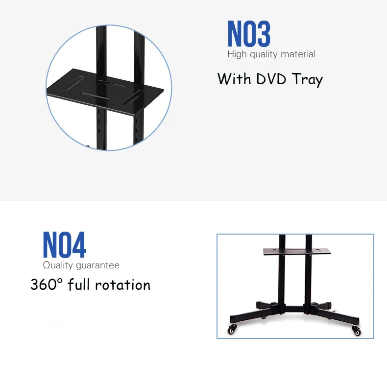 Универсальная ТВ тележка Регулируемая по высоте Мобильная ТВ тележка подставка для 3"-65" светодиодный жк плазменный телевизор с регулируемой AV полкой держатель камеры