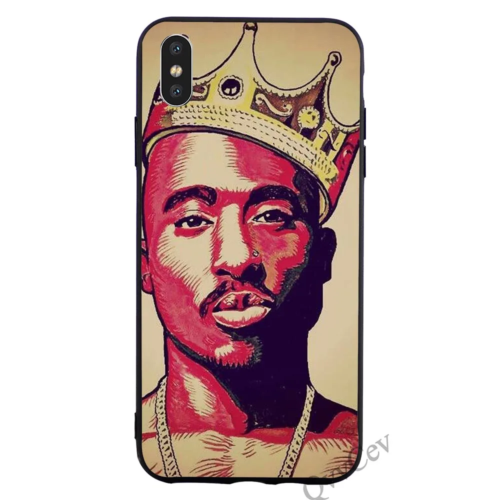 Противоударный 2Pac Тупак Шакур чехол для телефона iPhone Xs Max чехол X 6 6S XR 8 Plus 7 5S 5 SE мягкий