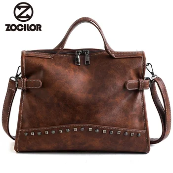 

2018 Retro high quality Women Handbags Large Capacity Tote Bag PU Leather Shoulder Bag Crossbody Bags For Women bag sac a main
