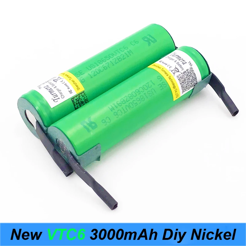 us18650vtc6 vtc6 30a 18650 3000mah батареи полоски для пайки для аккумуляторной отвертки Аккумуляторный аккумулятор s11