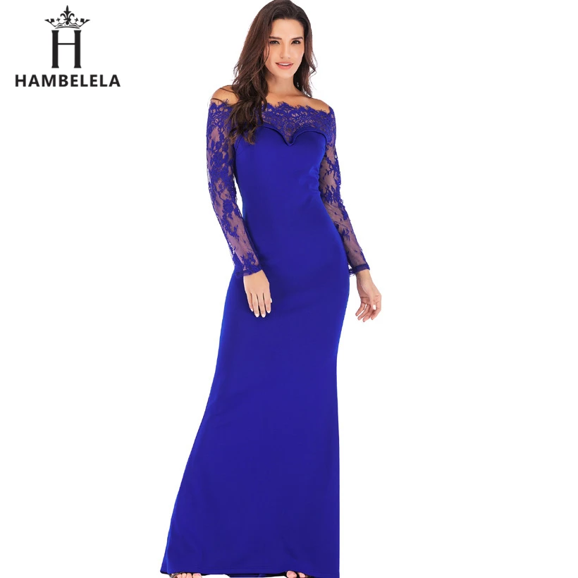 HAMBELELA Robe De Soiree Longue Long Sleeve Mermaid Evening Dresses Formal Evening Gowns China Vestido Longo Bodycon Lace Dress (15)