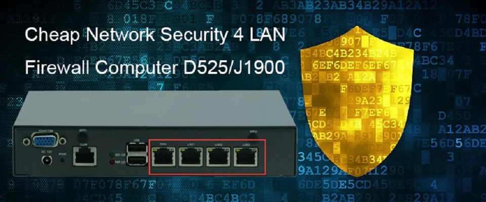 PfSense сетевой сервер J1900 4 LAN безвентиляторный мини промышленный сетевой сервер брандмауэр маршрутизатор сервер безопасности