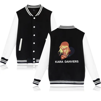 

KARA DANVERS Print Baseball Jacket Men/Women Autumn Winter Fashion Casual Harajuku Comfortable Jacket Hot Sale