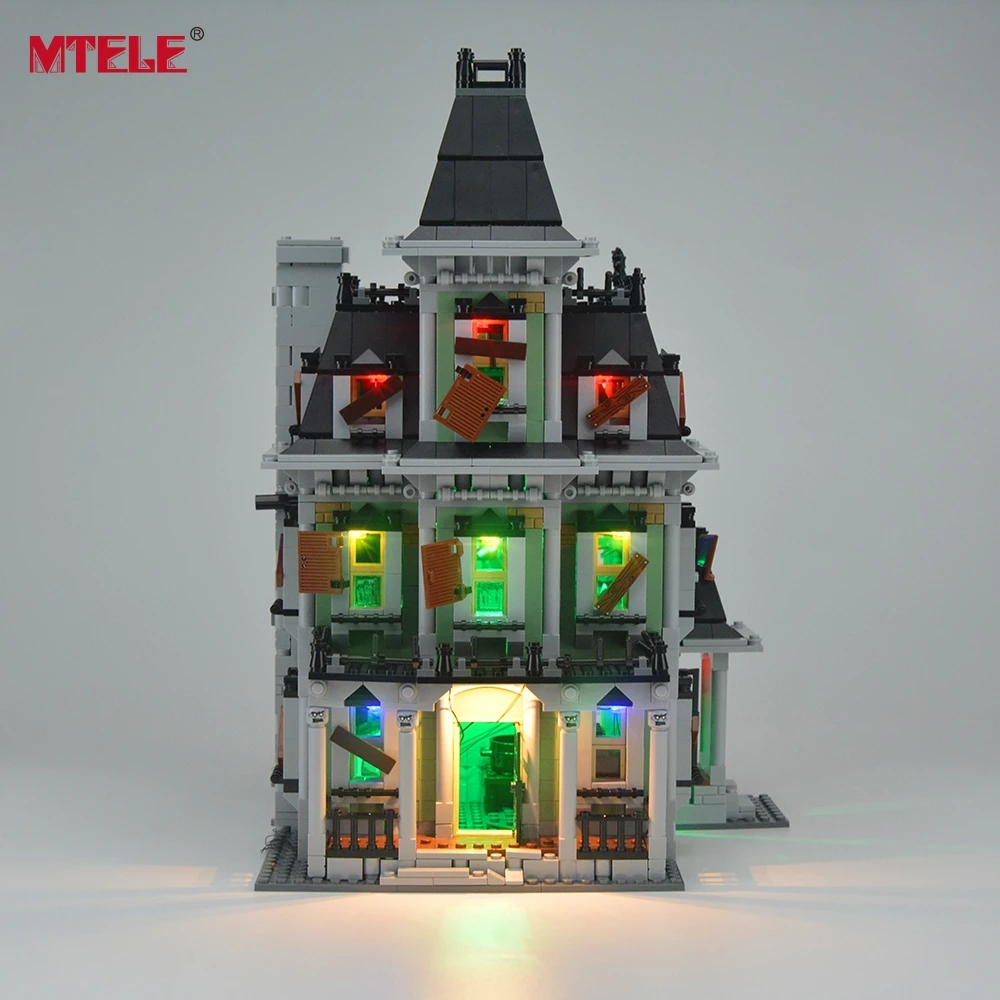 Kaufen MTELE Marke LED Licht Up Kit Für Stadt Monster Kämpfer Haunted Haus Gebäude Block Licht Set Kompatibel Mit Modell 10228