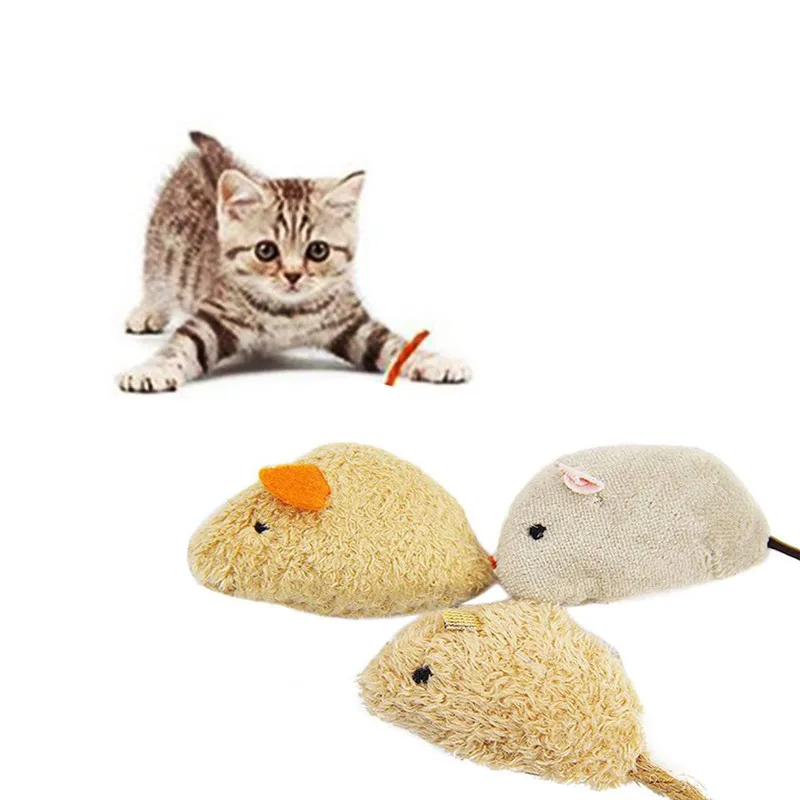 Buy 3Pcs/Set Cute Plush Pet Cat Toys Durable Squeak