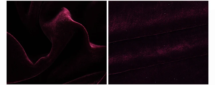 1 метр шелковая велюровая ткань для шитья бархатная ткань однотонная ткань элегантная telas жир четверти стеганая для лоскутного шитья ширина 55 дюймов - Цвет: 9 purple red