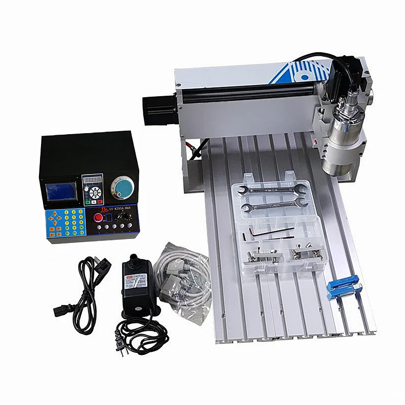 

3 axis PCB engraving machine cnc 6040VH 1500W spindle wood router with free cutter vise collet drilling kits