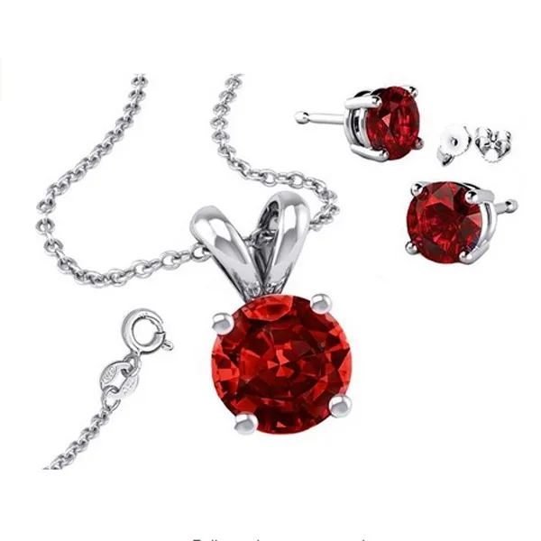CZ Stud Earring Necklace-10