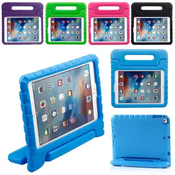 

Kids Case For iPad 9.7 2017 2018 Safe Shockproof EVA Cover For iPad Air 2 Air 1 9.7 inch Handle Stand Protect Cover For Children