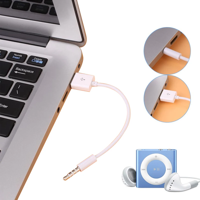 Для IPod Shuffle 3/4/5/6/7 USB 3,5 мм Зарядное устройство зарядный кабель для синхронизации передачи