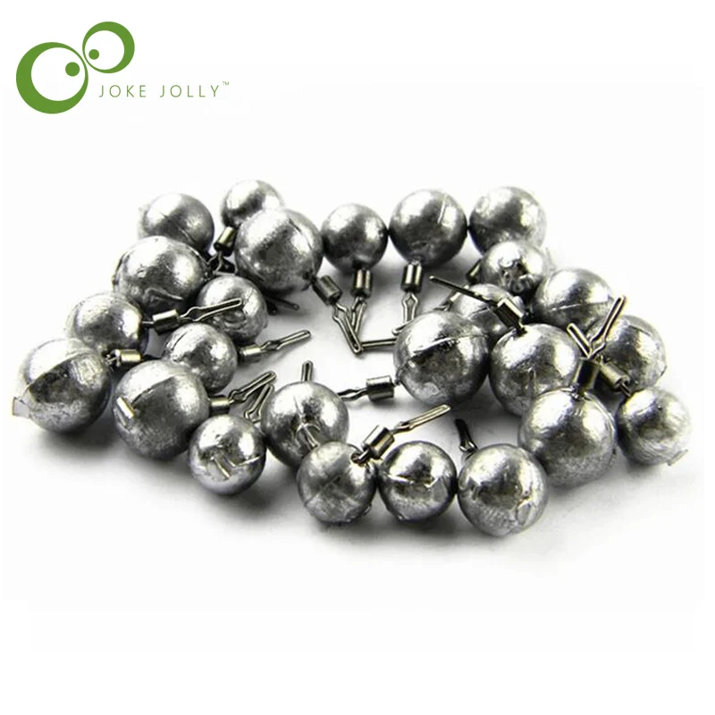 

5pcs/lot Fishing Tackle Accessories Quick Insert Lead Sinker Round Balls Weight 3/5/7/10g Fishing Lure Accessories GYH