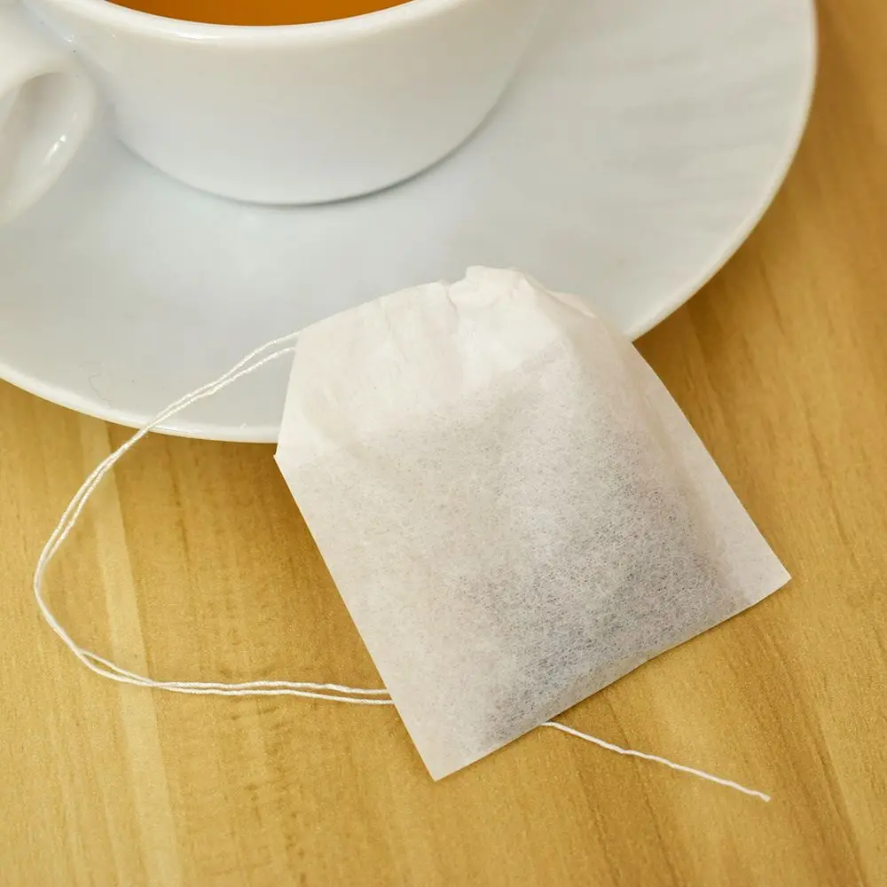 Пустые чайные пакетики с нитью, фильтрующая бумага для рассыпчатого чая для трав 100 шт./лот 5,5x6 см