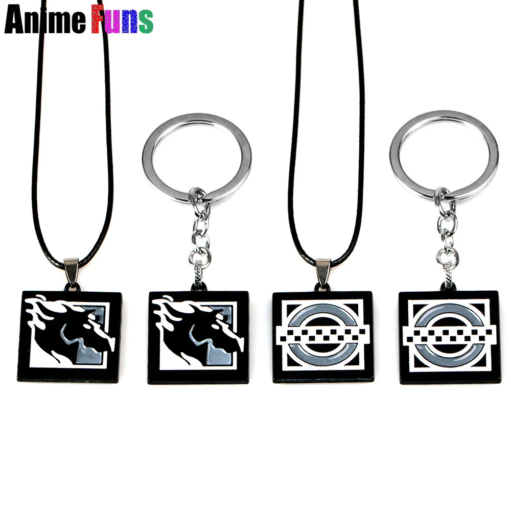 

FPS Game Rainbow Six Siege Keyring Stainless Steel Keychain Clash Maverick Pendant jewelry Fans Gift Charm Accessories Souvenir