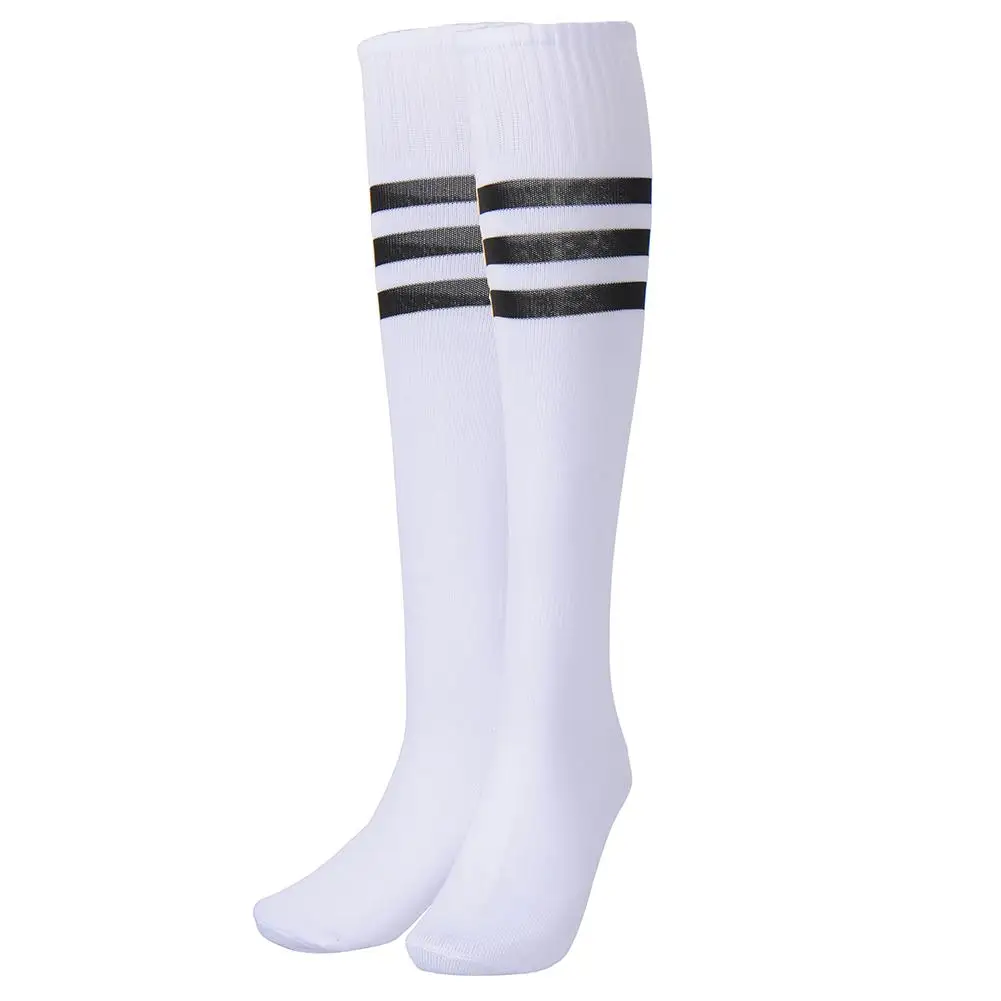 Football Striped Sports Socks For Men Fashionable Simple Breathable