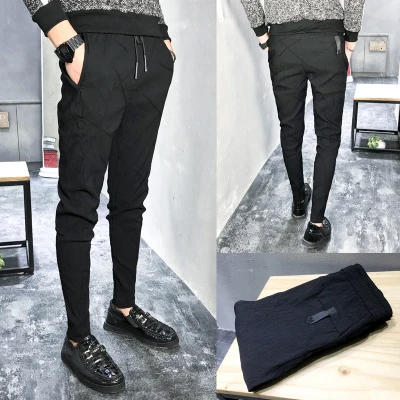 Высокое качество летние штаны Для мужчин Фирменная Новинка Slim Fit Для мужчин джоггеры универсальные штаны-шаровары в стиле «хип-хоп мужские, длиной до щиколотки, брюки Для мужчин 36-29 - Цвет: 0702