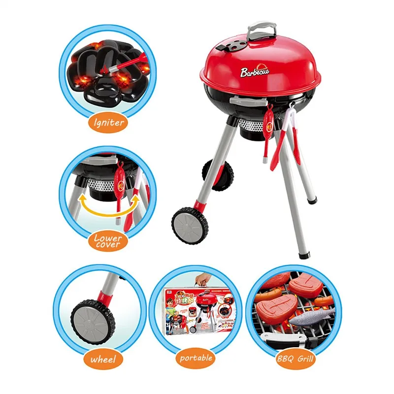  Kitchen Performing Gift Kids Toys Sets BBQ Barbecue Grill Toy Accessories Children's Play Role Chef - 33042131029