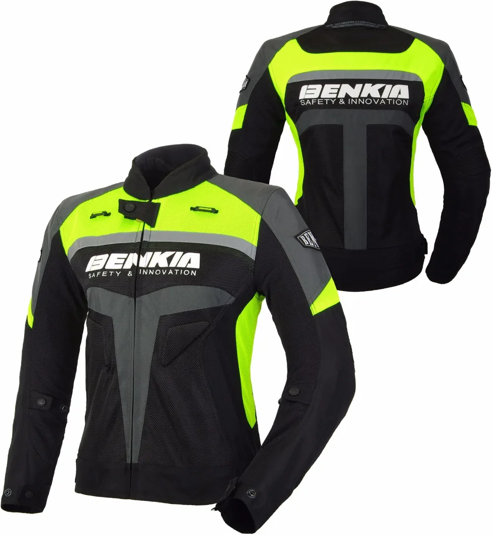 

BENKIA Summer Motorcycle Jacket Moto Jacket Women Breathable Mesh Motorbike Jacket Armor TextileCruiser Riding Clothing
