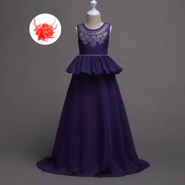 Flower Girl Dress Purple Maxi