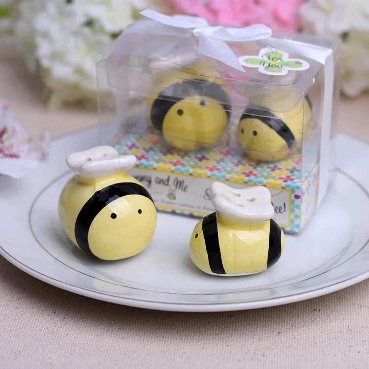 100 комплекты свадебной партия гостей подарки Сувениры giftbox Свадебные Поставки Sweet как может пчела приправы банки Керамика медоносных пчел