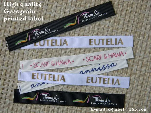 

Free Shipping High quality grosgrain printed label / main label / printed label