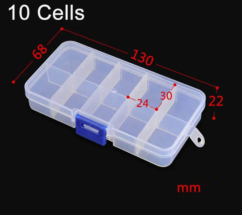 Регулируемый Пластик Ящик Контейнер для хранения электроники Ассортимент box Пластик Чехол Контейнер для хранения мелких клеток