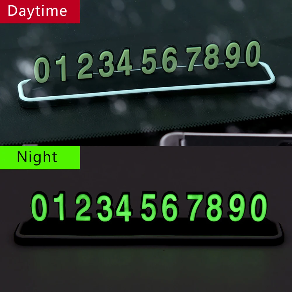 Универсальный автомобильный стикер для автомобильного стайлинга светящийся Автомобильный держатель для временной парковки