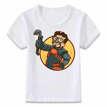 Детская одежда футболка для мальчиков с надписью Fallout vedle, Gordon Freeman, Half Life, футболки для мальчиков и девочек, рубашки для малышей, oal006