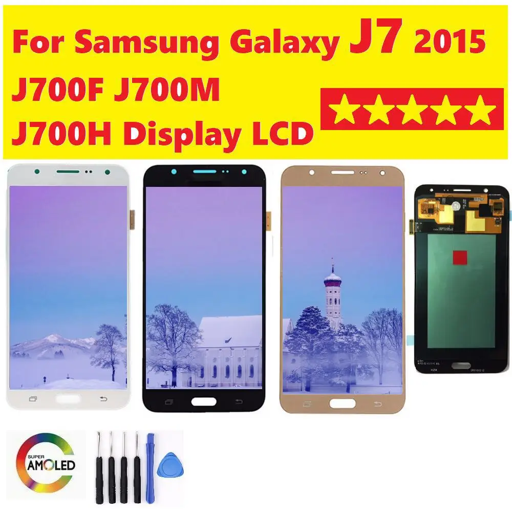 

5.5" Super AMOLED LCD for SAMSUNG Galaxy J7 2015 Display J700 Touch Screen for SAMSUNG J7 2015 J700 J700F J700M J700H
