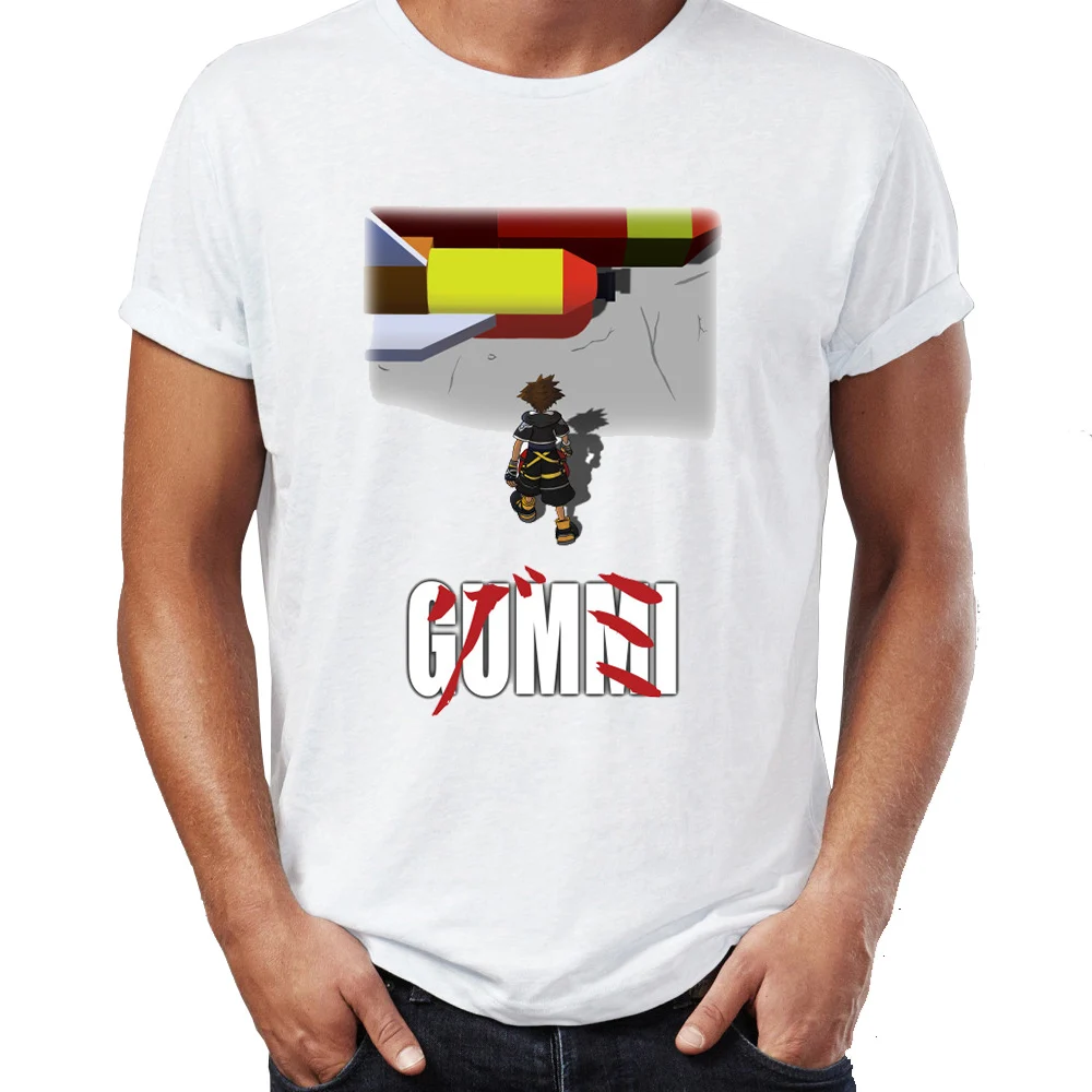 New Men's t-shirt Kingdom Hearts Sora Keyblade Gaming Artwork Awesome Tshirt Unisex Tees Tops Harajuku Streetwear | Мужская одежда