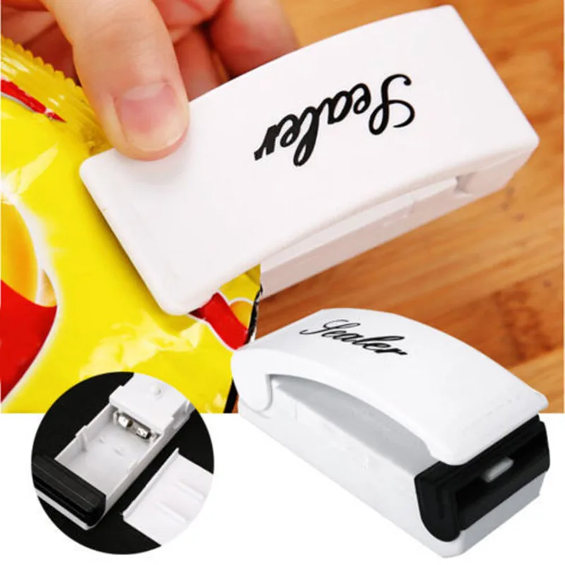 

Portable Bag Clips Handheld Mini Electric Heat Sealing Machine Impulse Sealer Seal Packing Plastic Bag Kitchen Tool Home Use
