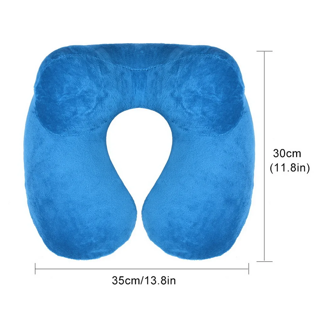 Надувные u-образные подушки для путешествий, складные удобные подушки для шеи, портативная подушка для поезда, самолета, сна
