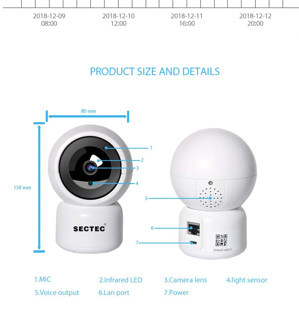 Sectec 1080P облачная Беспроводная ip-камера интеллектуальное автоматическое отслеживание безопасности дома человека CCTV репитер-маршрутизатор WIFI Cam