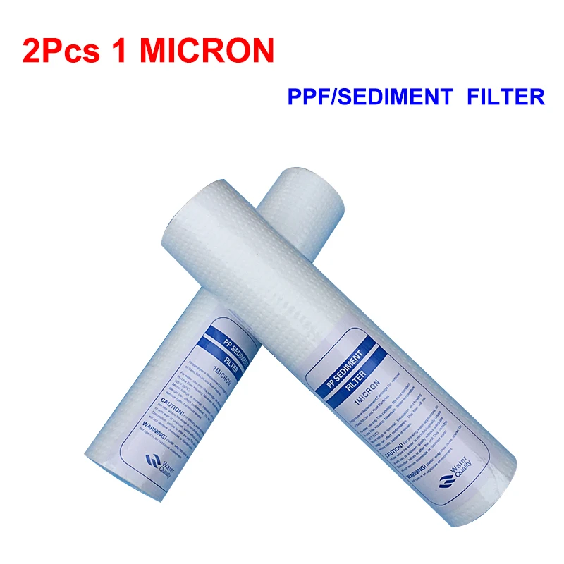 Wasser Filter teile 2 Pcs 10 ZOLL 1 MIKRON PPF/SEDIMENT WASSER FILTER PATRONE Wasserfilter Patrone Aquarium REVERSE OSMOSE