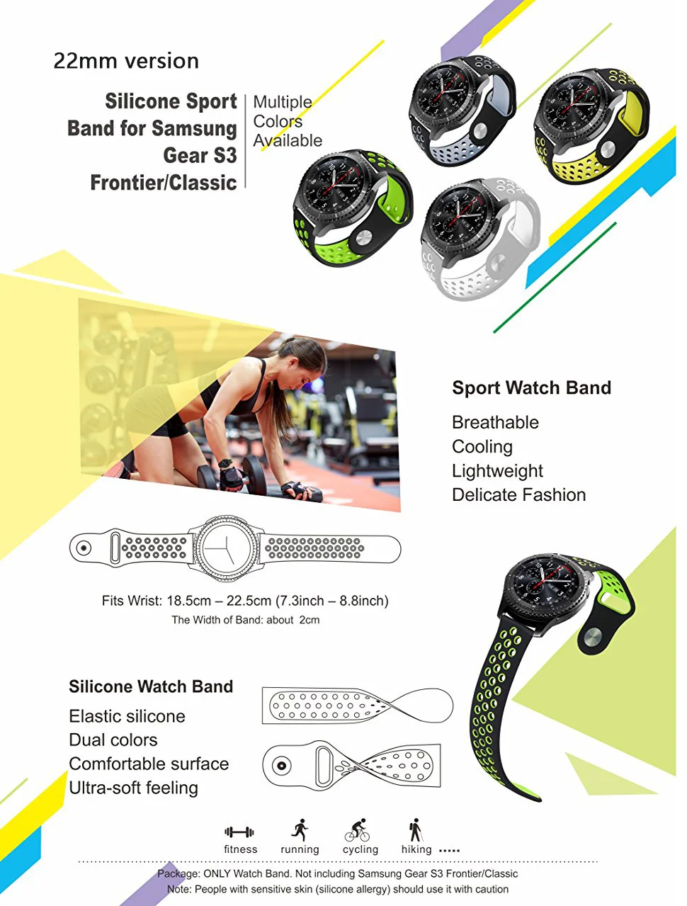 20 мм 22 мм силиконовый ремешок для samsung gear sport S2 Classic S3 Frontier запасной ремешок amazfit Bip Lite huawei Watch 2