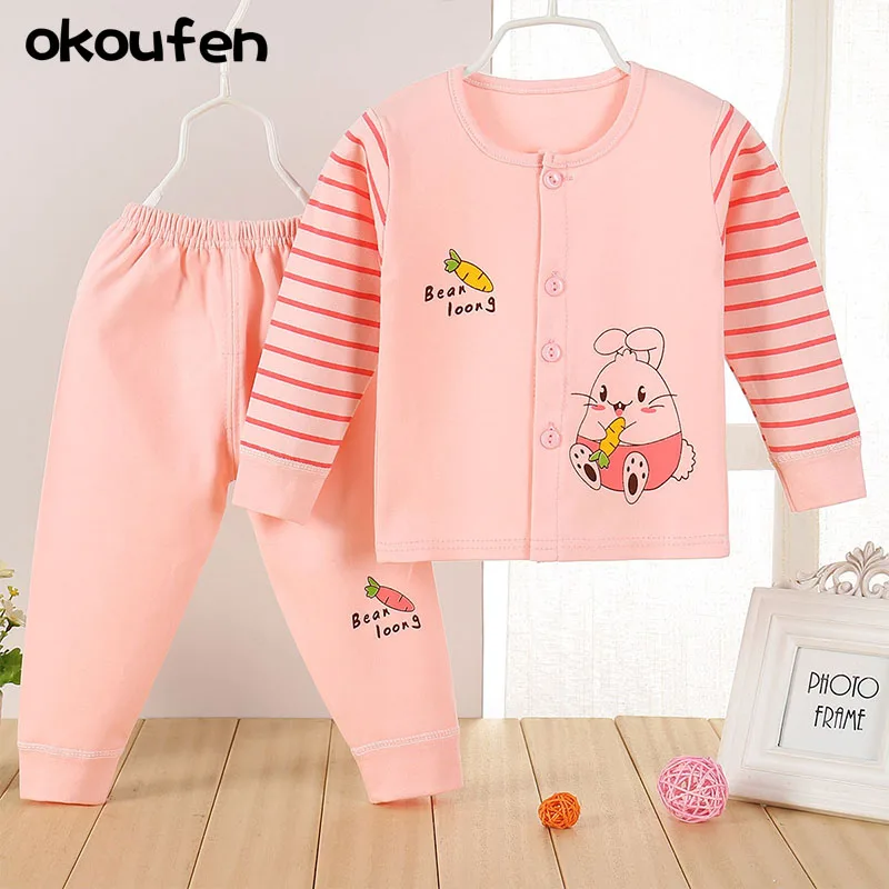 okoufen New baby boy and girl clothes suit best quality kids clothing
