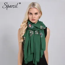 Sparsil женский хлопковый льняной шарф с принтом, цветочные вышитые шали, лето-осень, тонкая мягкая обертка 180x90, пашмины женские шарфы Sparsil женский хлопковый льняной шарф с принтом, цветочные вышитые шали, лето-осень, тонкая мягкая обертка 180x90, пашмины женские шарфы