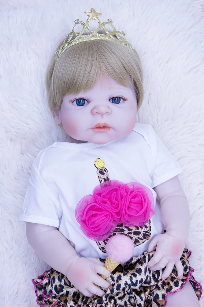 DOLLMAI 55 см Bebe Кукла Reborn полностью силиконовая виниловая девочка Baby Doll подарок для