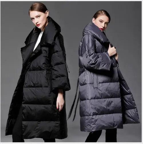 Women Down Coat 2018 New Winter Big Turn Down Collar Loose Warm Snow Parka Female Outwear Casual Long Sleeve Thick Down Jacket Women Down Coat 2018 New Winter Big Turn Down Collar Loose Warm Snow Parka Female Outwear Casual Long Sleeve Thick Down Jacket