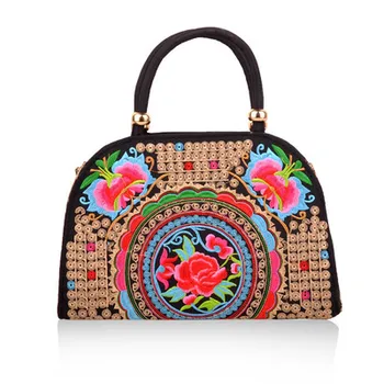 

Fashion Vitage Embroidered Multi-use Shopping bags!Hot National Floral embroidery Women shoulder&Handbags Bohemian Small Carrier