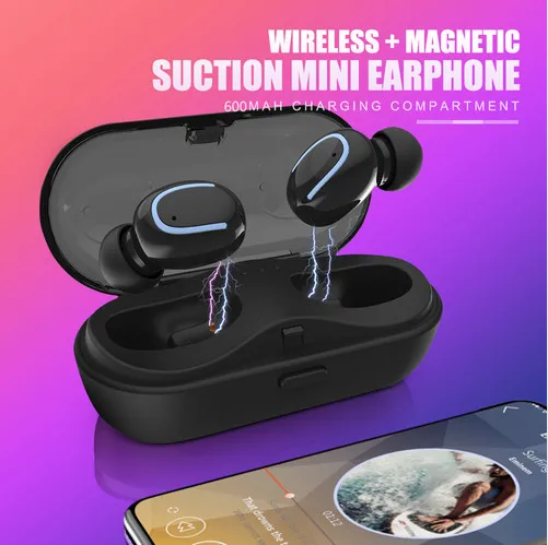 

Lyenn Wireless Bluetooth V5.0 Earphones Mini True Stereo In Ear Earbuds With HD Mic For Samsung Xiaomi iPhone