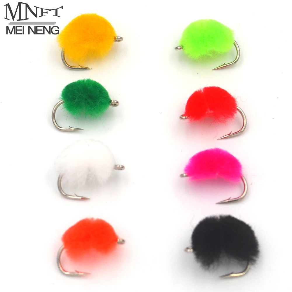 

MNFT 8PCS 12# Glo Bug Egg Flies Fly Fishing 8 different Colors Trout Salmon Fly Fishing Lures