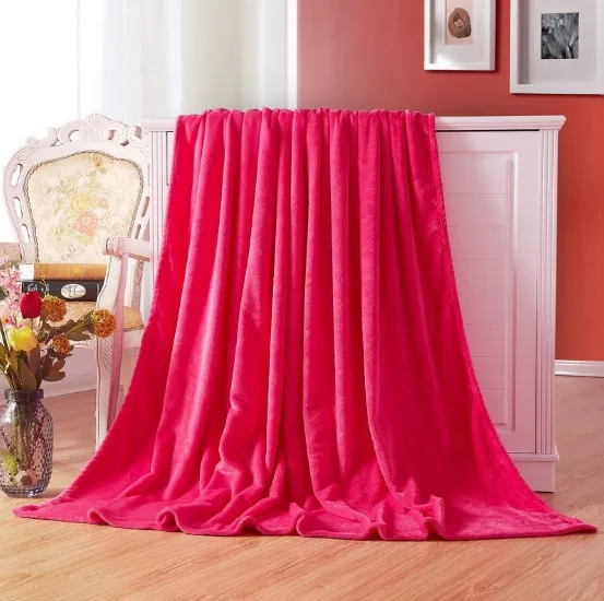 

CAMMITEVER Home Textile Blanket Solid Color Super Warm Soft Flannel Blankets Throw on sofa/bed/ Travel Plaids Bedspreads Sheets