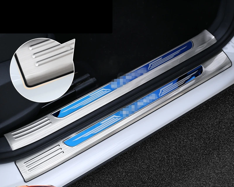 For SKODA KAROQ stainless steel welcome pedal refires door sill strip parts Interior decoration Auto Accessories