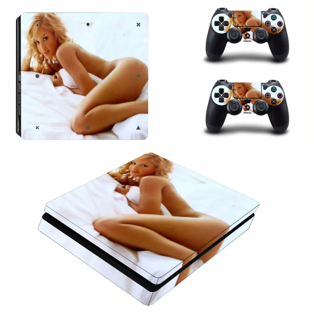 Сексуальная Женская тонкая наклейка для PS4 Защитная Наклейка консоли Slim и