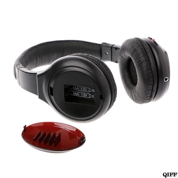 

Drop Ship&Wholesale 5 In 1 Wireless Stereo Headset Headphone Transmitter FM Radio For TV DVD MP3 PC APR28