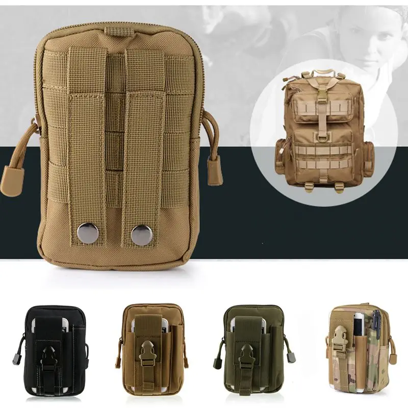 

Tactical Universal Holster Military Molle Hip Waist Belt Bag Wallet Pouch Purse Phone Case Camping Hiking Travel Storage Bag