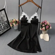 Сексуальные розовые женские шелковые пижамы ночная рубашка мини-ночная рубашка юбка на подтяжках ночное белье вискоза без рукавов для женщин m-xl