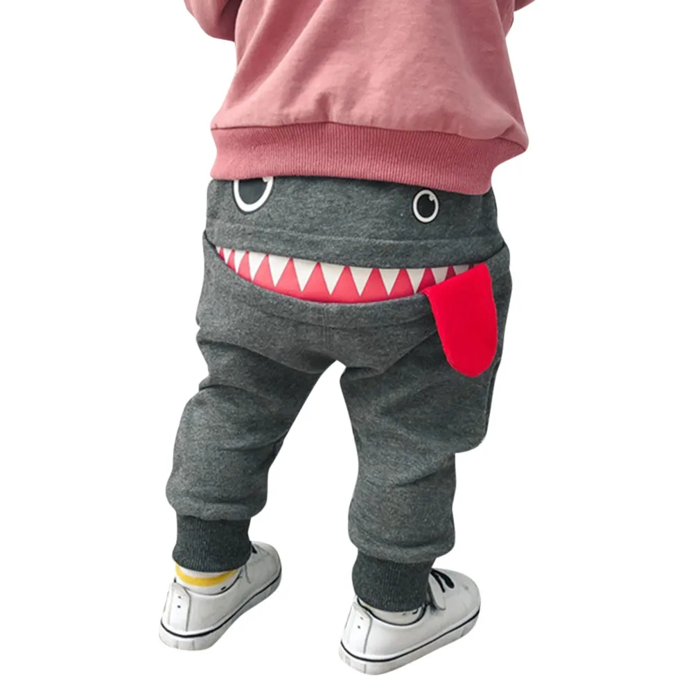 

SAGACE Infant Baby Boy Girl Cartoon Shark Long Pants Cotton Kids Unisex Babies Trousers Casual Loose Leggings Trousers Clothes