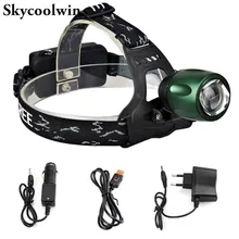 1600lm светодиодные фары T6 Зум Перезаряжаемые фар 18650 Светодиодные фары Водонепроницаемый факел 4 режима Глава свет лампы