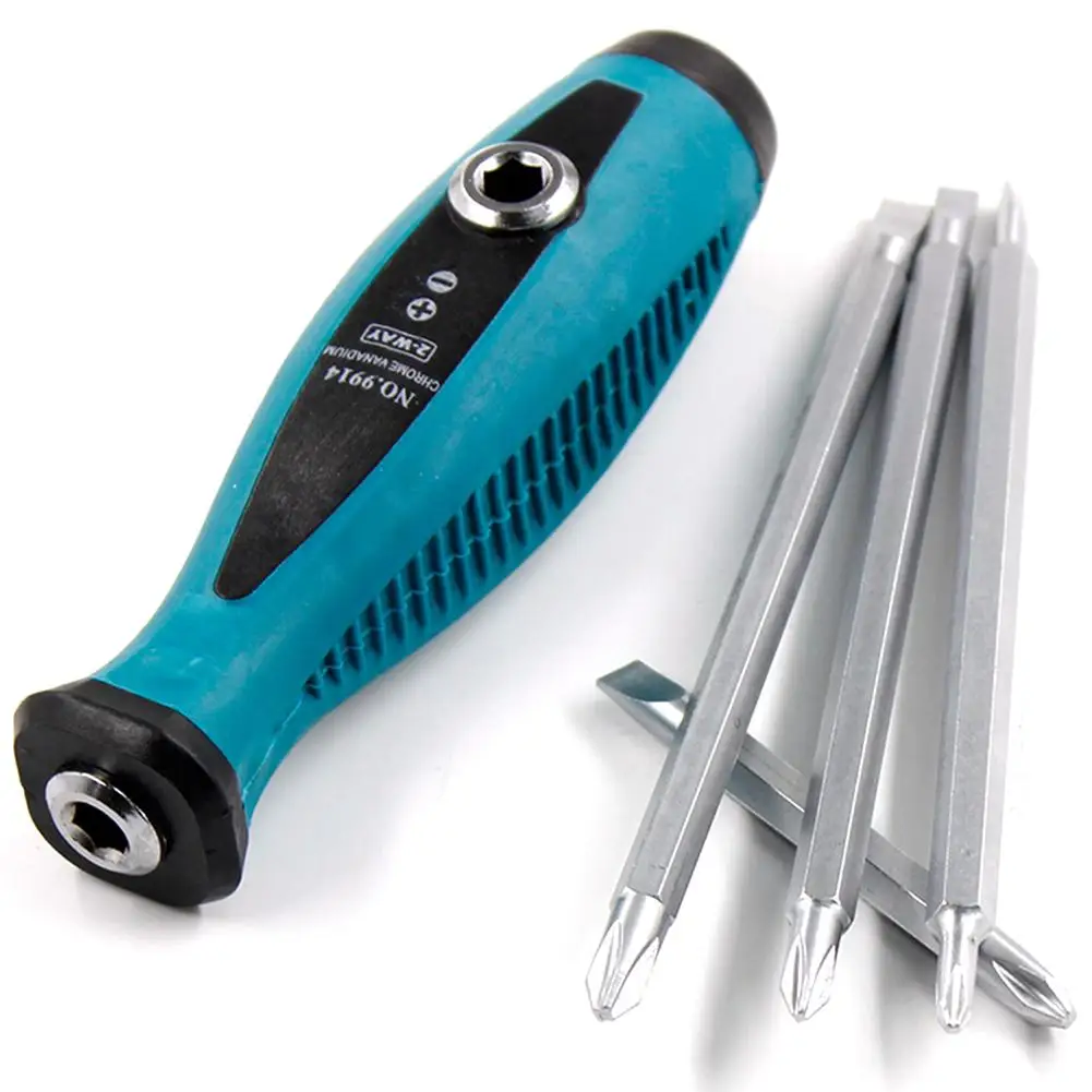 

5Pcs Double Head Screwdrivers Slotted Cross Detachable Handle Magnetic Screwdriver Set Hand Tools